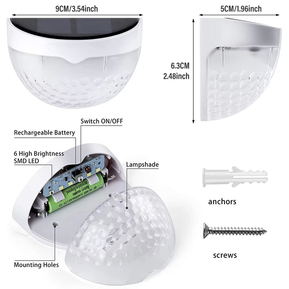 LED Solar Waterproof Fence Lights