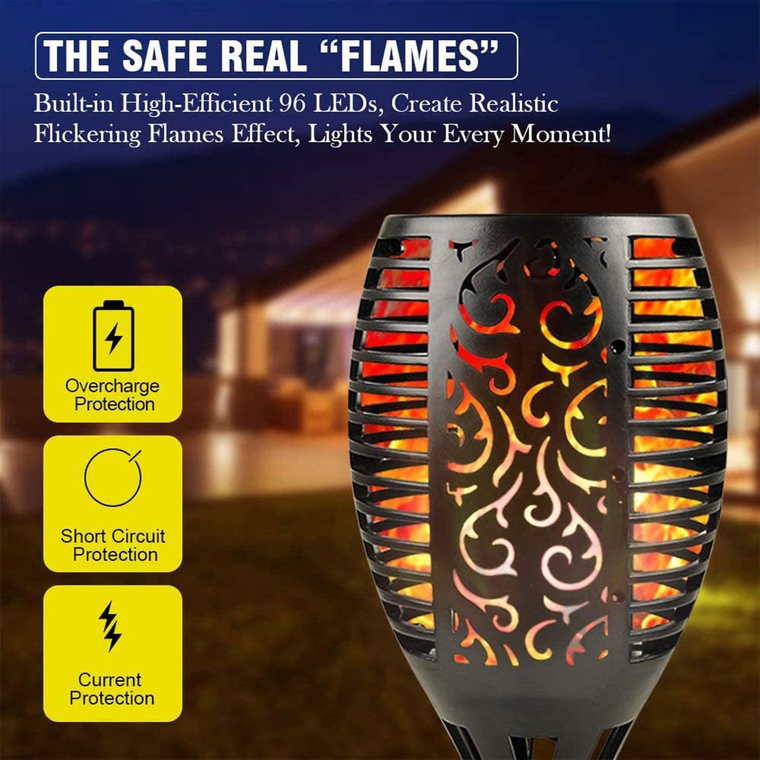 Solar Fire Light with flame effect
