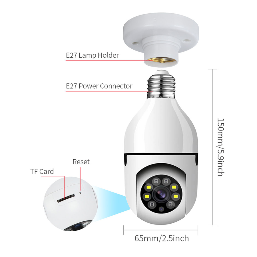 360° WiFi Bulb Camera