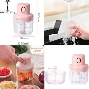 Wireless Mini Electric Garlic Food Chopper LARGE