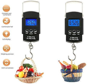 50kg Digital LED Luggage Weighing Scale: Portable & Heavy Duty