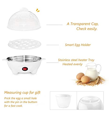 3 in 1 Electric Egg Boiler Egg Poacher Egg Cooker Vegetable Steamer Egg Steamer