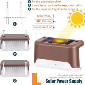 Solar Deck Lights Outdoor (Pack of 2)