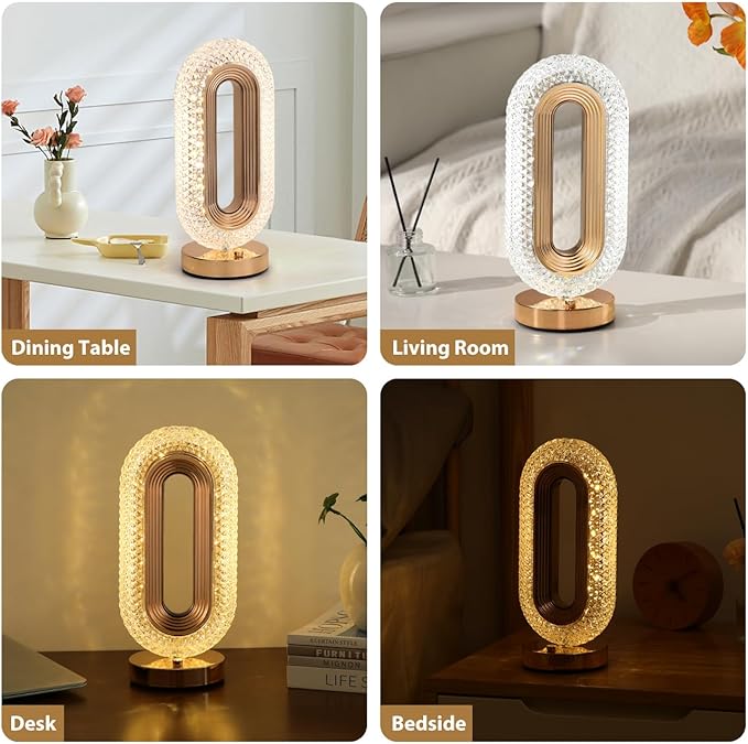 Touch Control LED Crystal Table Lamp