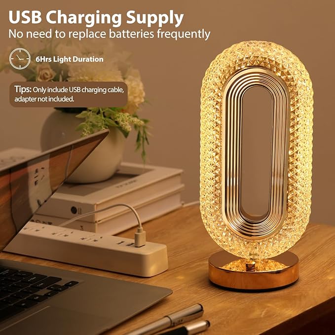 Touch Control LED Crystal Table Lamp