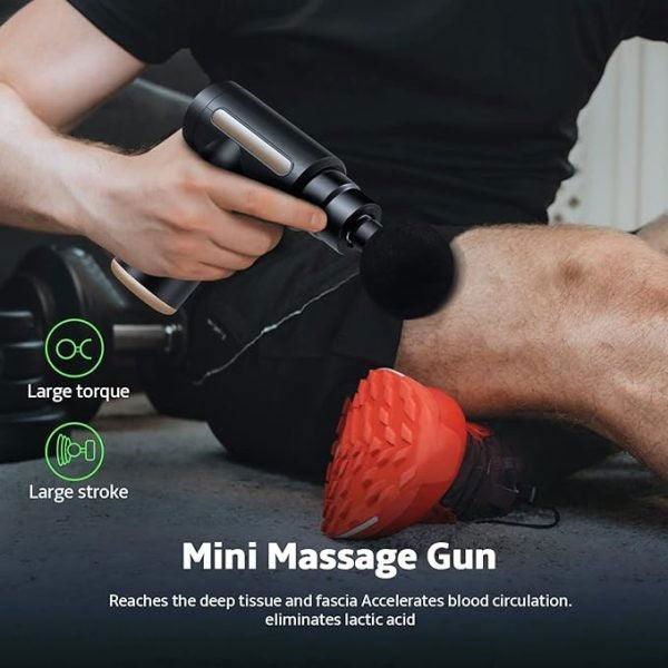 Handheld Deep Massage Gun with 4 Heads - Super Quiet Muscle Pain Relief