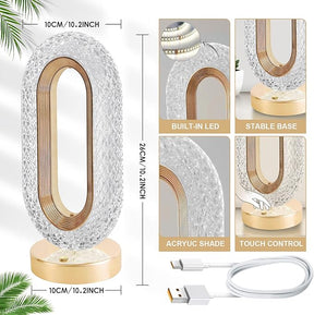 Touch Control LED Crystal Table Lamp