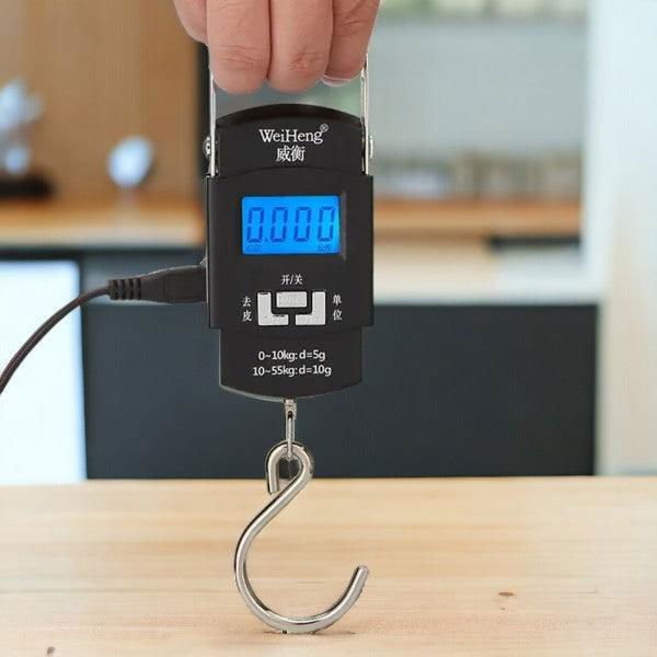 Universal Handheld Scale 55kg USB Charging Luggage Scale with Fishhook