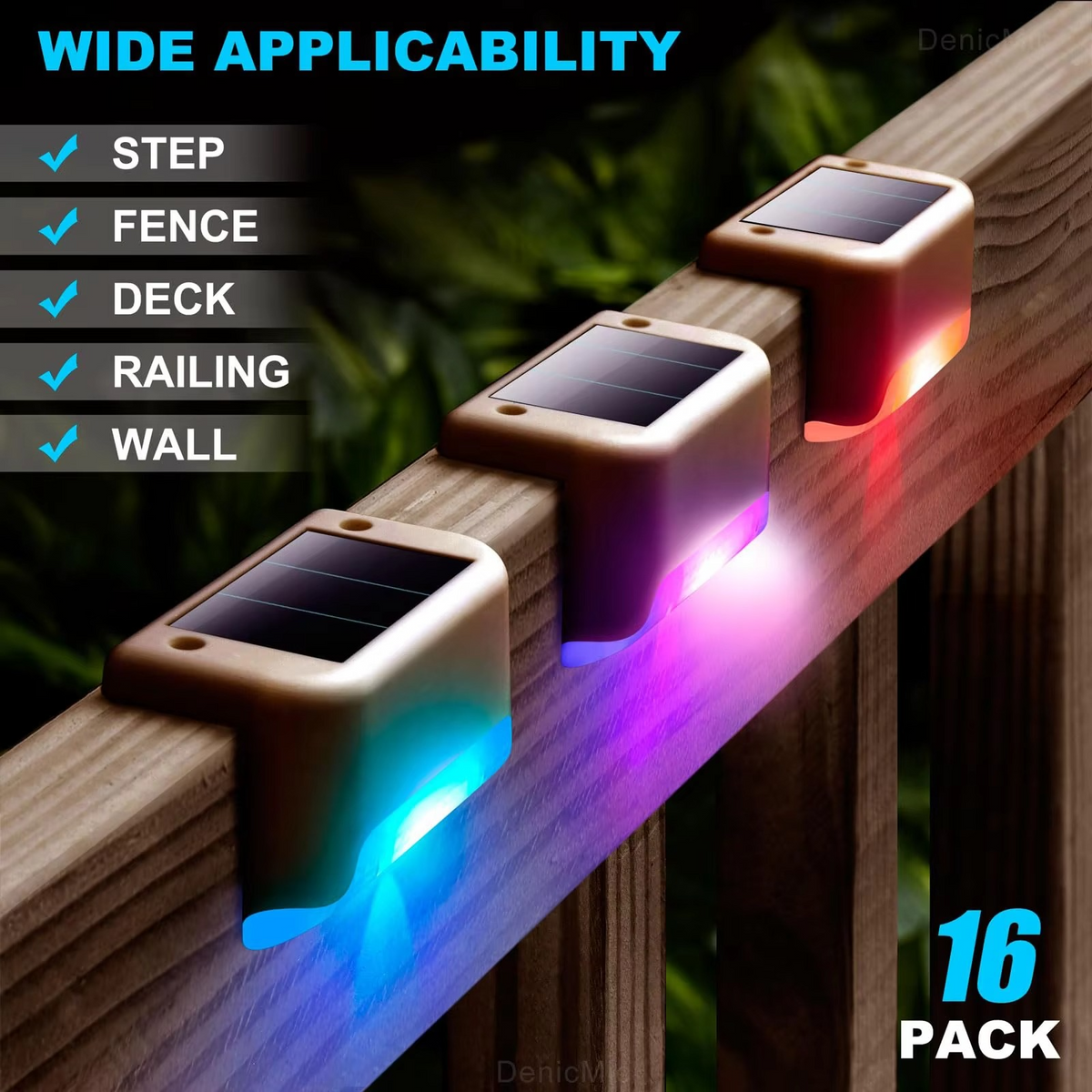 Wireless Solar Deck Lights Outdoor (Pack of 2)