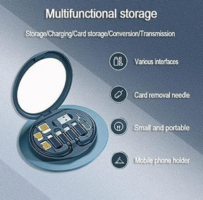 6 in 1 Multifunctional USB Data Cable Set Storage Box